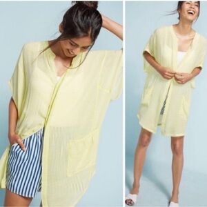 ANTHROPOLOGIE Saturday Sunday Kendra Lime/Yellow Tunic
